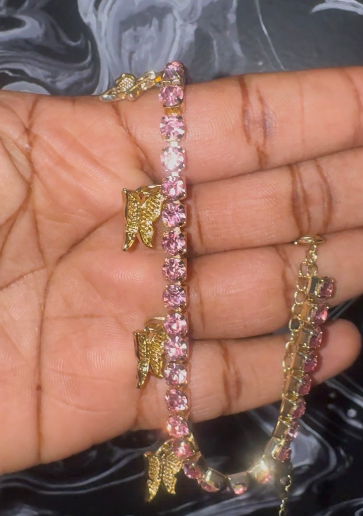 Gold Butterfly anklet